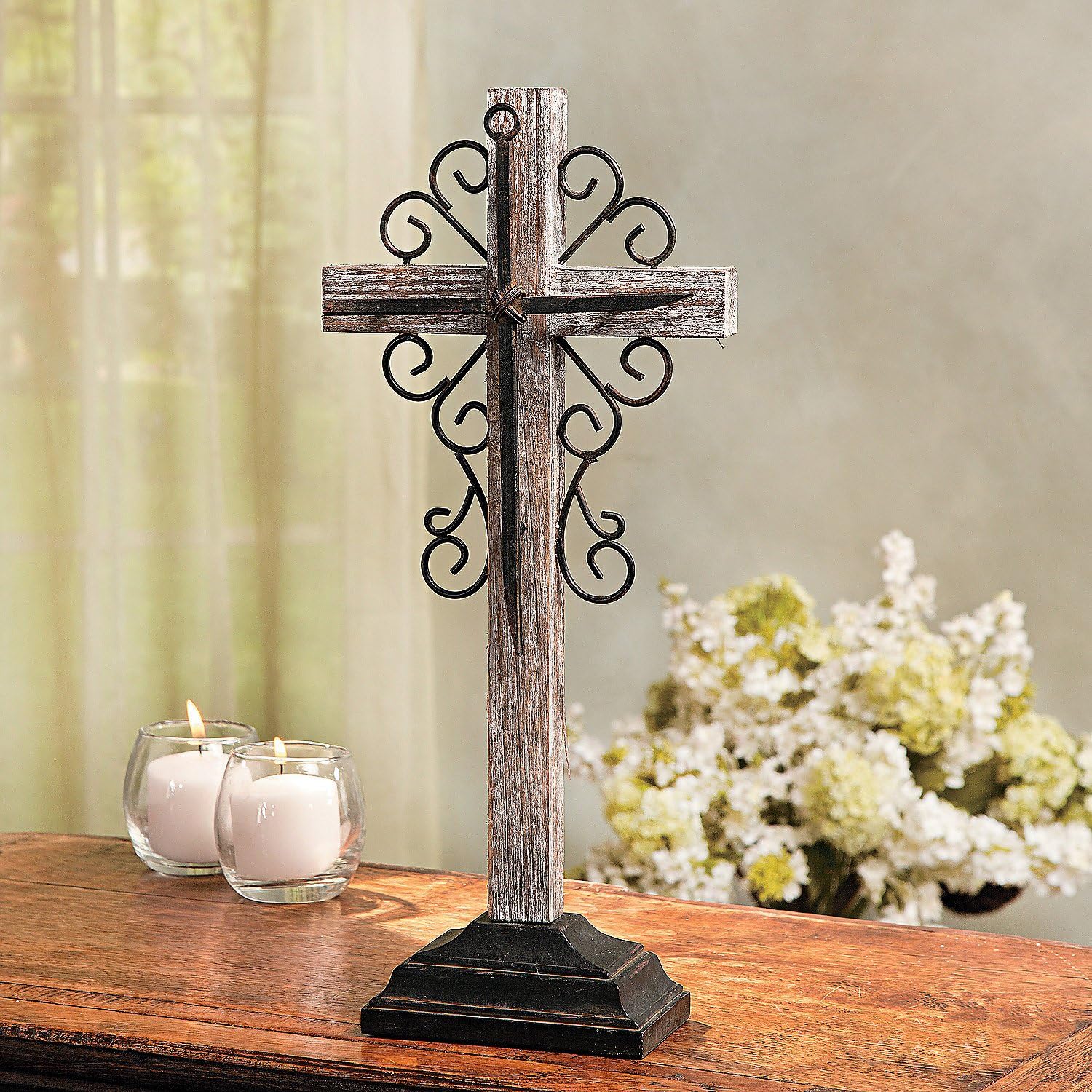 Decorative Tabletop Cross Religious & Home Decor Home