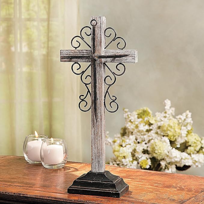 Decorative Tabletop Cross Religious & Home Decor Home