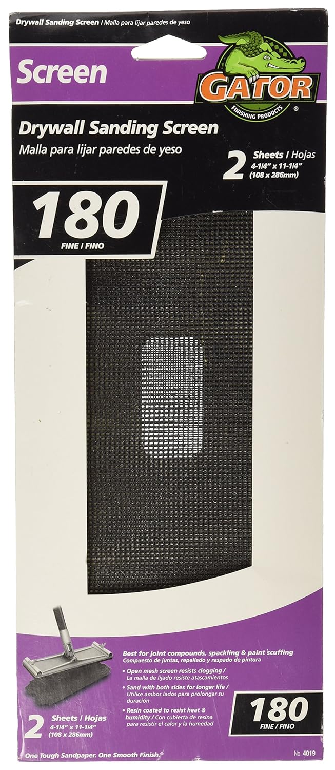 43/8" X 11" 180Grit Drywall Sanding Screens (Pack of 2) Abrasive