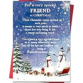 IDU Christmas Card for Friend,Best Friend Christmas Card,Xmas Cards Gifts for Special Friends Coworker Bestie
