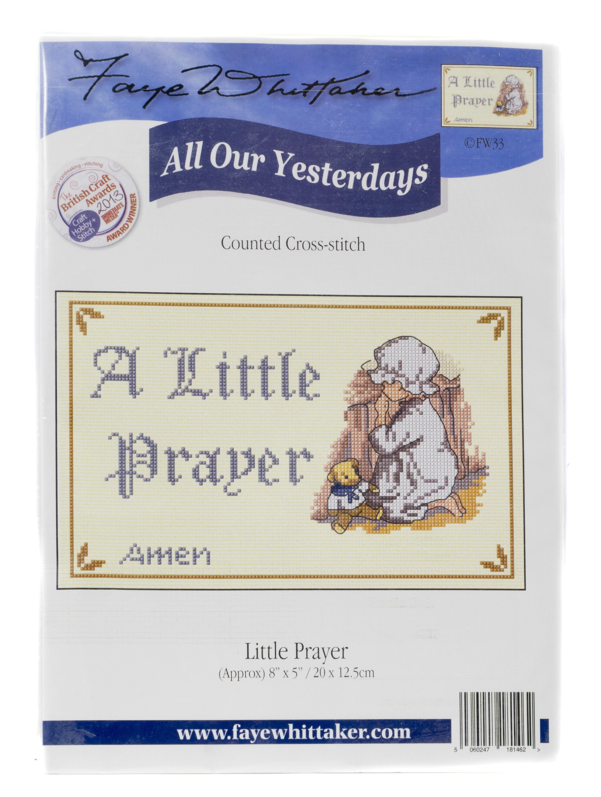 Faye Whittaker All Our Yesterdays A Little Prayer (Cross Stitch Kit), range, Mixed, 25 x 15 x 2 cm