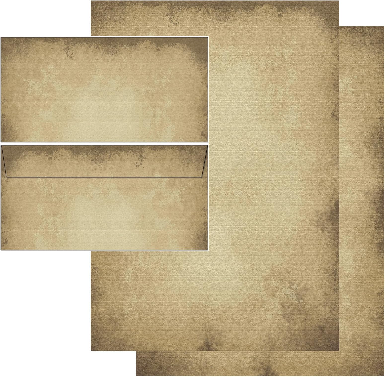 Design Old Paper - 50 Sheets Writing Paper incl. 50 Pieces envelopes 5602+6602