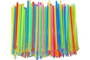 RUPERT AND JEOFFREY'S TRADING CO. Sno-Cone Spoon Straws (400, Mixed Neon)