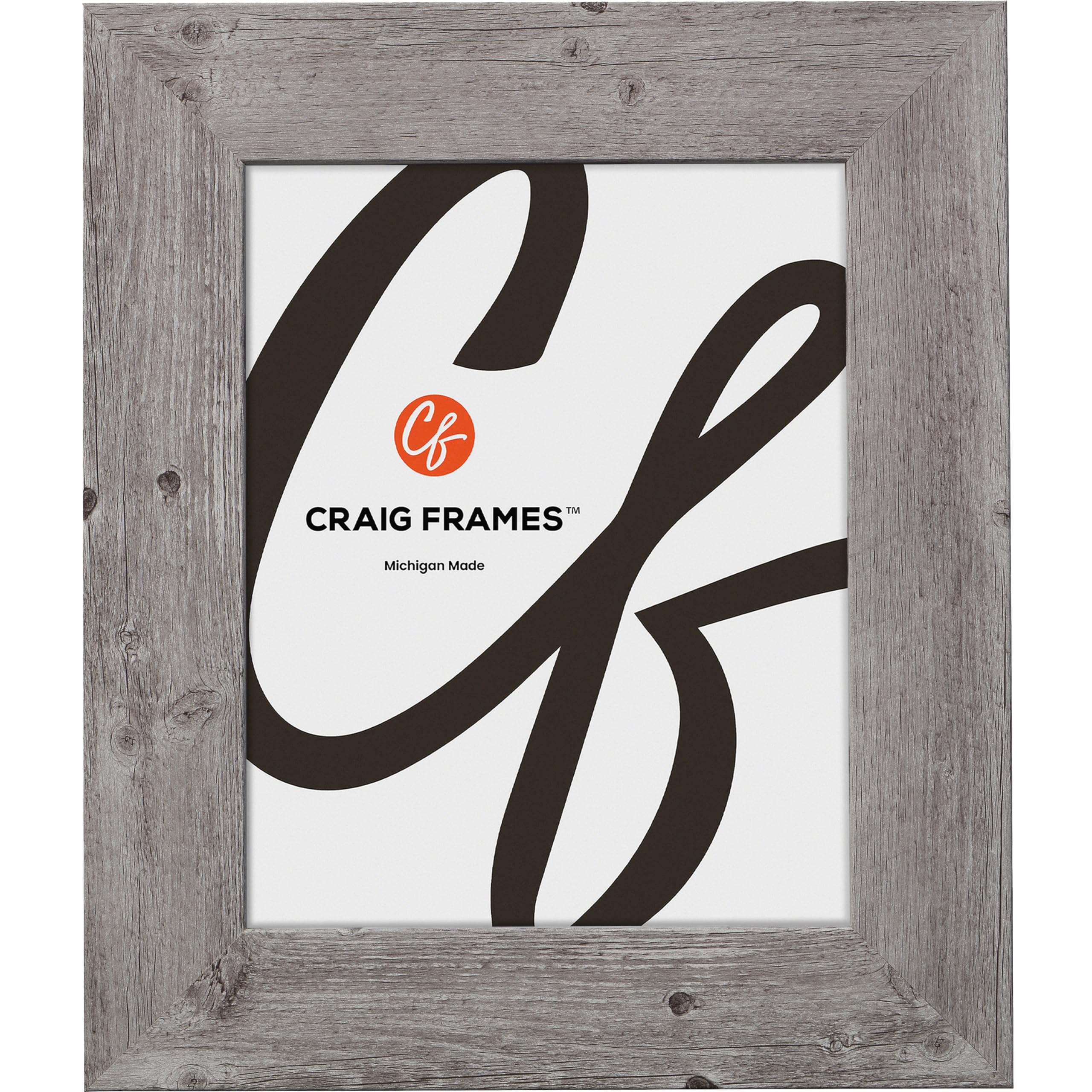 Craig Frames American Barn, 16x32 Picture Frame, Faux Barnwood, Light Grey Oak