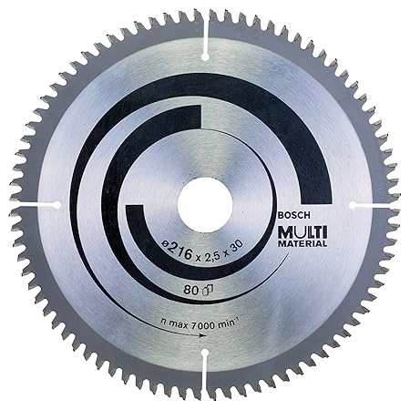 Bosch Professional Kreissägeblatt zum Sägen in Muti Material für Kapp-, Gehrungs- und Tischkreissägen (Ø 216 mm)