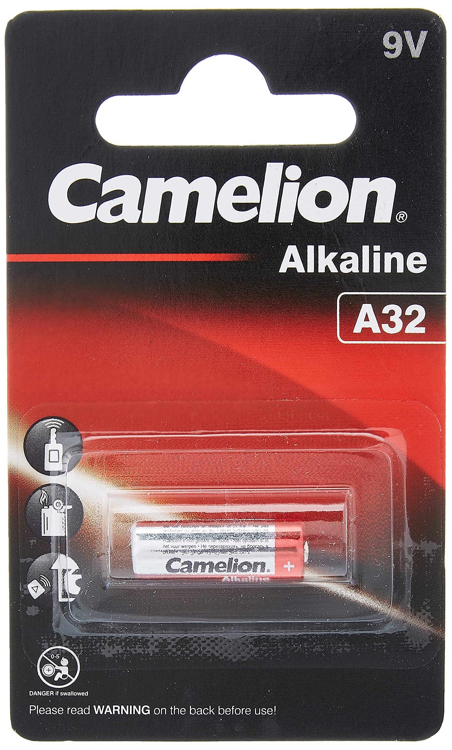 Camelion 11050132 - Plus Alkaline Battery without Mercury LR32/A with 9 Volt, Capacity 26 mAh, for a Wide Range of Devices and Consumer Requirements