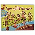 Piggy Toes Press Eight Silly Monkeys 9 Spread Board Book Storybook 13374, Bendon