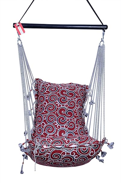 Kkriya Home Decor Jumbo Hammock N Swing in Red
