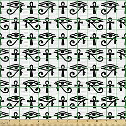 Ambesonne Egyptian Print Fabric by The