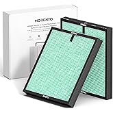 MORENTO Genuine Air Purifier Replacement Filter, True HEPA Filter Compatible with MR5866 for 99.97% Air Pollutants, Odor and Smoke, Pet Dander Version Green 2 Pack