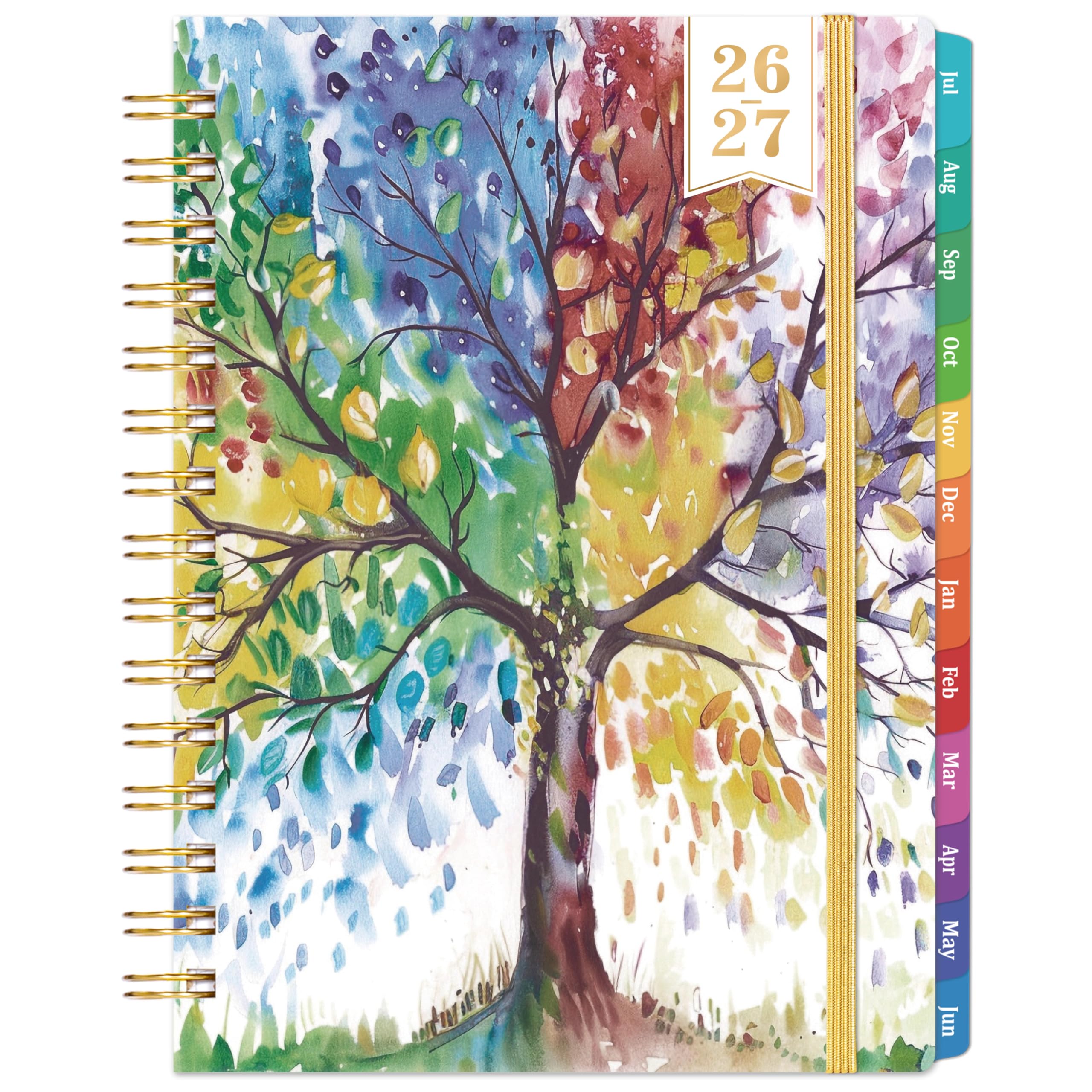 Photo 1 of Planner 2026-2027 - 2026-2027 Planner Weekly and Monthly, July 2026 - June 2027, 6.4"x 8.5", with Elastic Closure, Inner Pocket, Coated Tabs