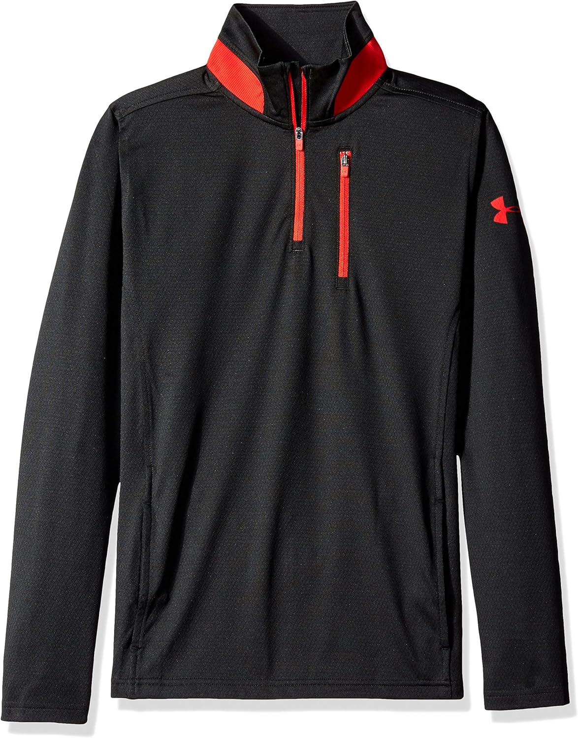 Under Armour Boys Quarter Zip Pullover Boys Black XL Boys Black XL : Amazon.co.uk: Fashion