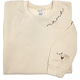 LULLBABYMALL Personalized Embroidered Mama EST Sweatshirt For Women, Mom Custom Gifts for Mother's Day Chirstmas