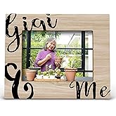 FONDCANYON Gigi and Me Picture Frame - Gigi Gifts for Mother's Day, Birthday - Rustic Grandma and Me Photo Frames (5x7 Inch)