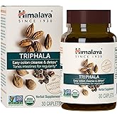 Himalaya Organic Triphala - Digestive Health Supplement for Colon Cleanse & Occasional Bloating and Constipation Relief - USDA Organic, Vegan, Non-GMO, Gluten Free, 688 mg, 30 Caplets