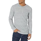 Amazon Essentials Long Sleeve Waffle Henley Shirts for Men, Slim-Fit