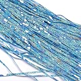 Blue Foil Fringe Curtain 2 Pcs 1x2.5m Party Backdrop view 4