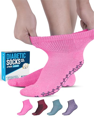 Doctor's Choice Diabetic Socks For Men, Seamless Ankle Socks With No