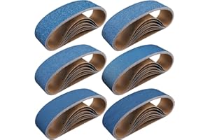 4" x 36" inch Zirconia Abrasive Belts, 10-Piece Set, 1 Each 40/60 grit, 2 Each 80/120/240/400 grit, for Pneumatic Belt Sander