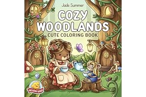 Cozy Woodlands: Cute Coloring Book