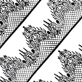 Pre-Made Edible Cake Lace Lattice Diamond Scallop 12-inch 10-piece Black | Large, Ready to Use