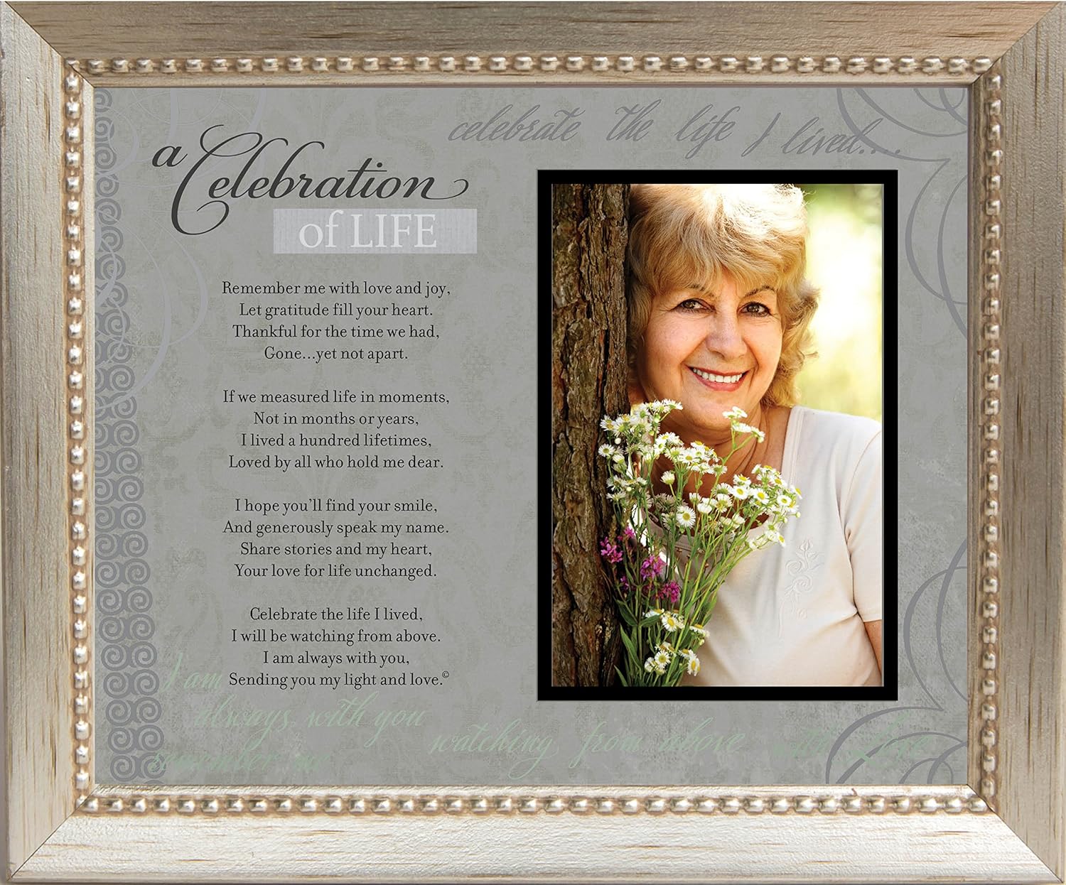 Memorial/Remembrance Photo Frame With Inspirational A Celebration Of Life Poem