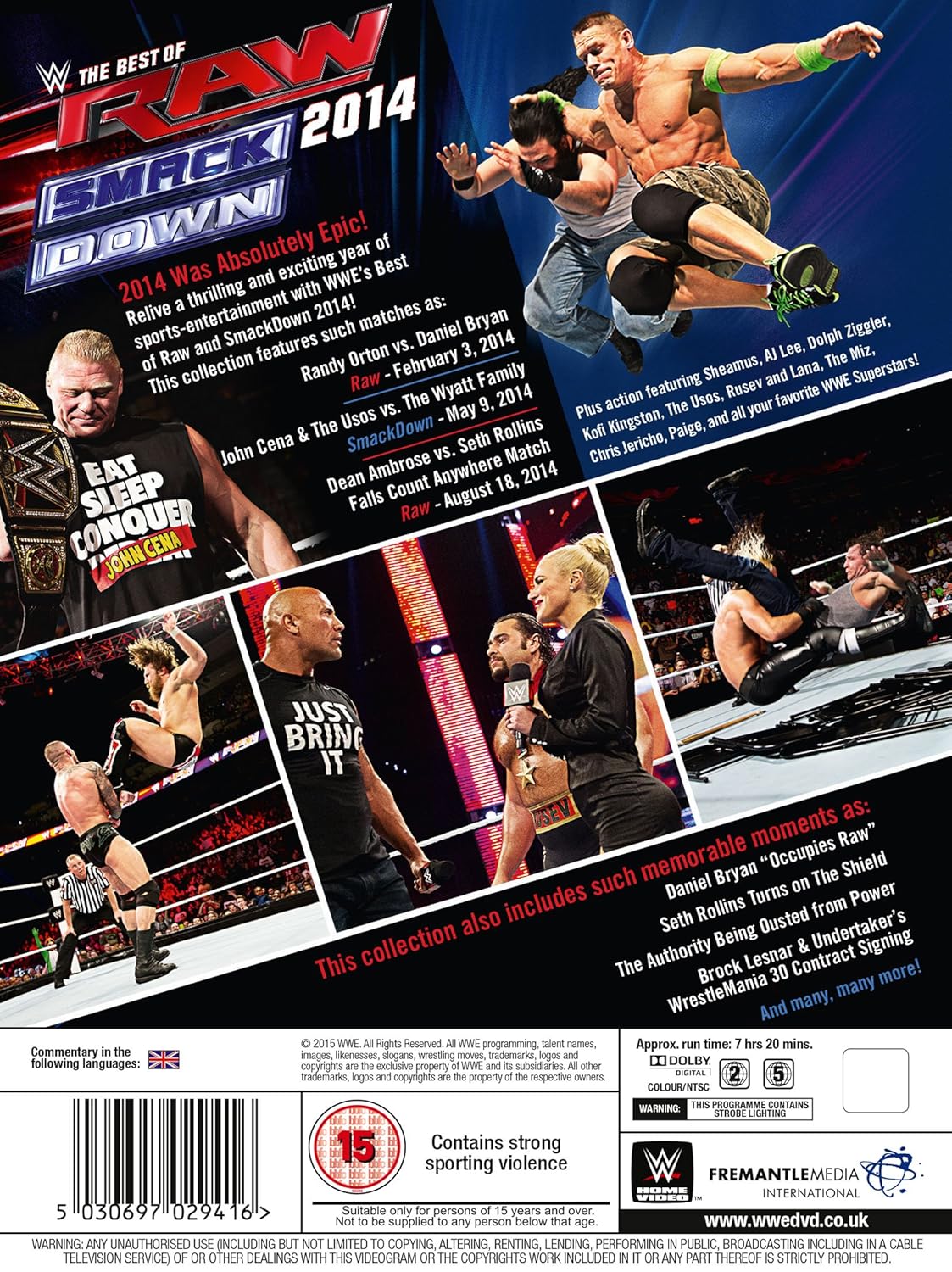 Amazon Com Wwe The Best Of Raw And Smackdown 2014 Dvd Movies Tv