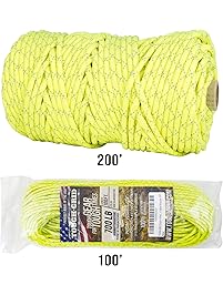 TOUGH-GRID NEW 700lb Double-Reflective Paracord/Parachute Cord - 2 Vibrant Retro-Reflective Strands for the Ultimate High-Visibility Cord - 100% Nylon - Made In USA.