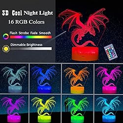POSSHE Dragon Night Light, Dragon Gifts, 3D