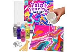 Kit d'art de coulage de peinture pour enfants - Kits d'artisanat créatifs pour filles de 8 à 10 ans - Cadeaux d'anniversaire 