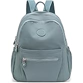 Pealwel Mini Backpack Purse for Women,Small Nylon backpacks for Ladies Backpacks Women Anti Theft Travel Bag (Light Green)
