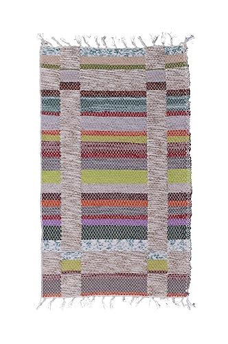 Jarapa Home Alfombra de Yute natural 70 x 125 cm. Alegría, hecha a mano, doble cara -