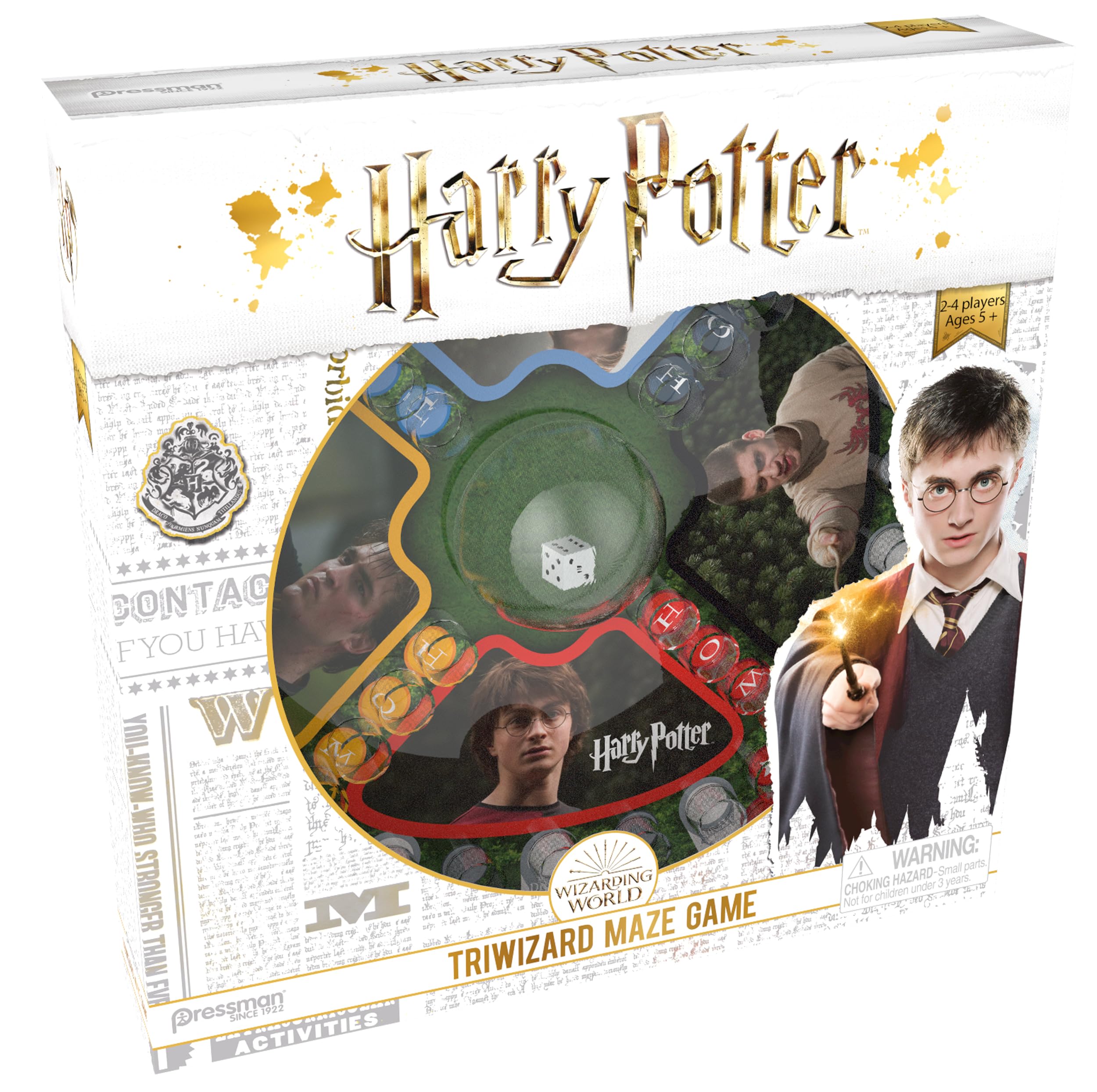 Goliath Games Harry Potter Tri-Wizard Maze | Race to the Centre of the Tri-Wizard Maze | Classic Fast Action Pop 'n Race Game | For 2-4 Players Ages 5+