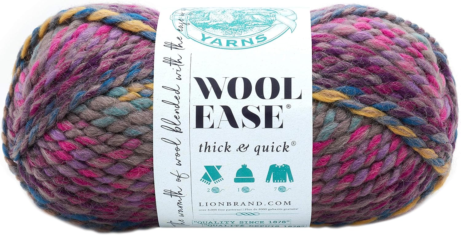 Lion Brand Yarn 640-611 Wool-Ease Thick & Quick Yarn, Astroland