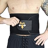iDofit Premium Adjustable Waist Trimmer Belt - Sauna Belt Weight Loss Band Slimming Stomach Wrap Belly Fat Burner Sweat Tummy Wraps Abdominal Slimmer Lumbar And Low Back Support For Men and Women