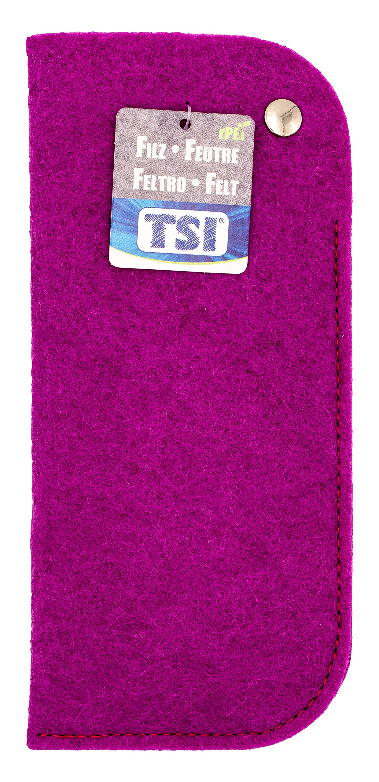 TSI Unisex Adults Rpet Glasses case, Purple (Violett), 8x0.5x18.5 Centimeters (B x H x T)