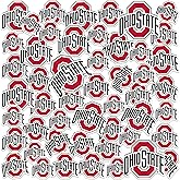 The Ohio State University Buckeyes 50ct Primary Logo Vinyl Sticker Pack for Laptop Water Bottle Tablet Scrapbooking Skateboard Indoor Outdoor Decals