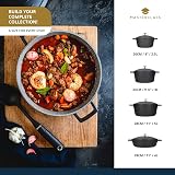 MasterClass Shallow Casserole Dish 4L 28cm with Lid Induction Oven Safe Black view 8