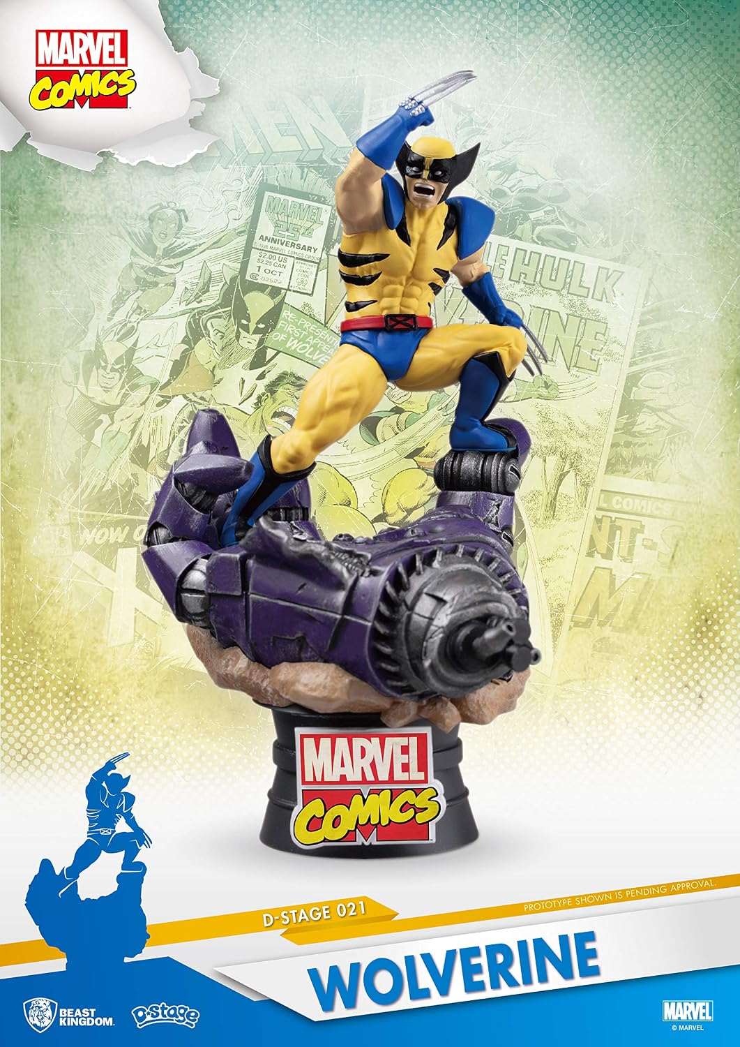 Marvel Comics D-Stage PVC Diorama Wolverine 15 cm Dioramas, DS-021, Multicolor, Medium - Image 3