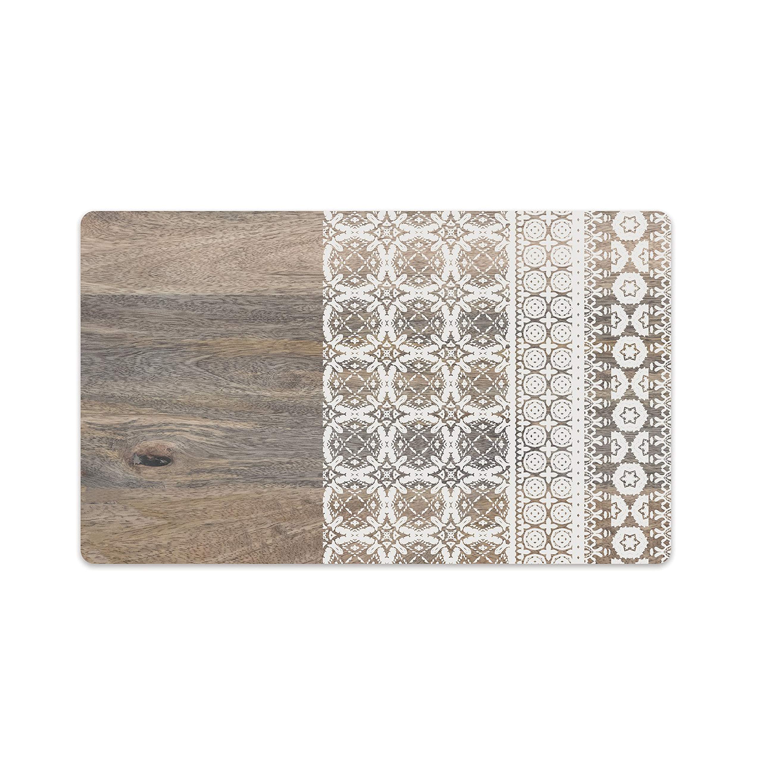 Moroccan Wood Melamine Pet Placemat