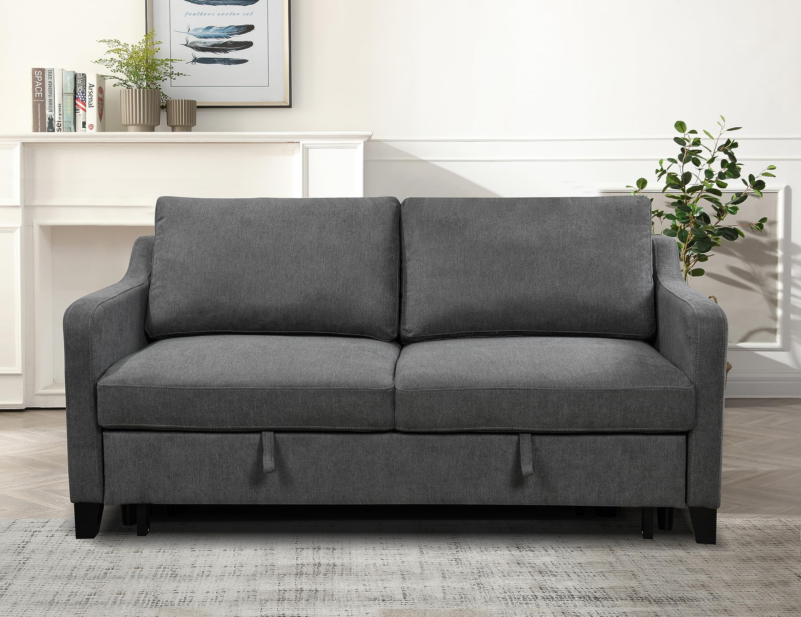 ERYE 3 in 1 Upholstered Futon Sofa Loveseat