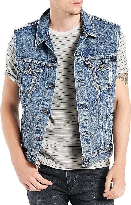 levis denim vest mens