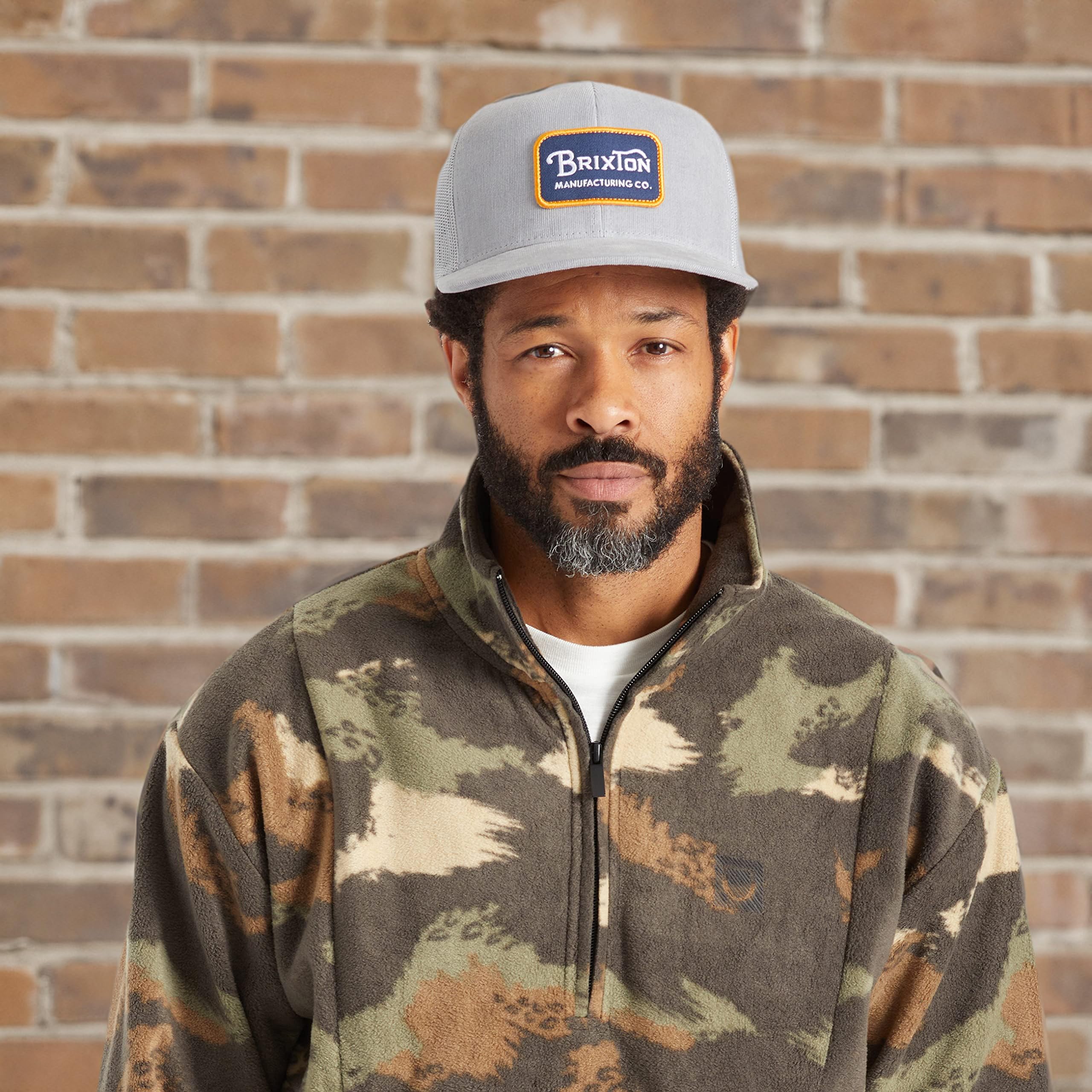 Brixton Grade Mesh Trucker Cap, Silver, One Size