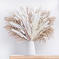86PCS Natural Dried Pampas Grass Bouquet,Boho Home Decor Bouquet, Phragmites Dried Flowers,Bouquet for Wedding Floral Arrange