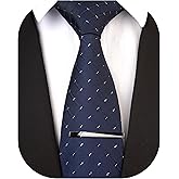 SIILLKEVIN Mens Tie Silk Necktie and Tie Clip Gift Box Set for Party Wedding Formal