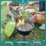 Hi-Gear Folding Leg BBQ Grill, Compact & Portable Charcoal Barbecue, Green view 2