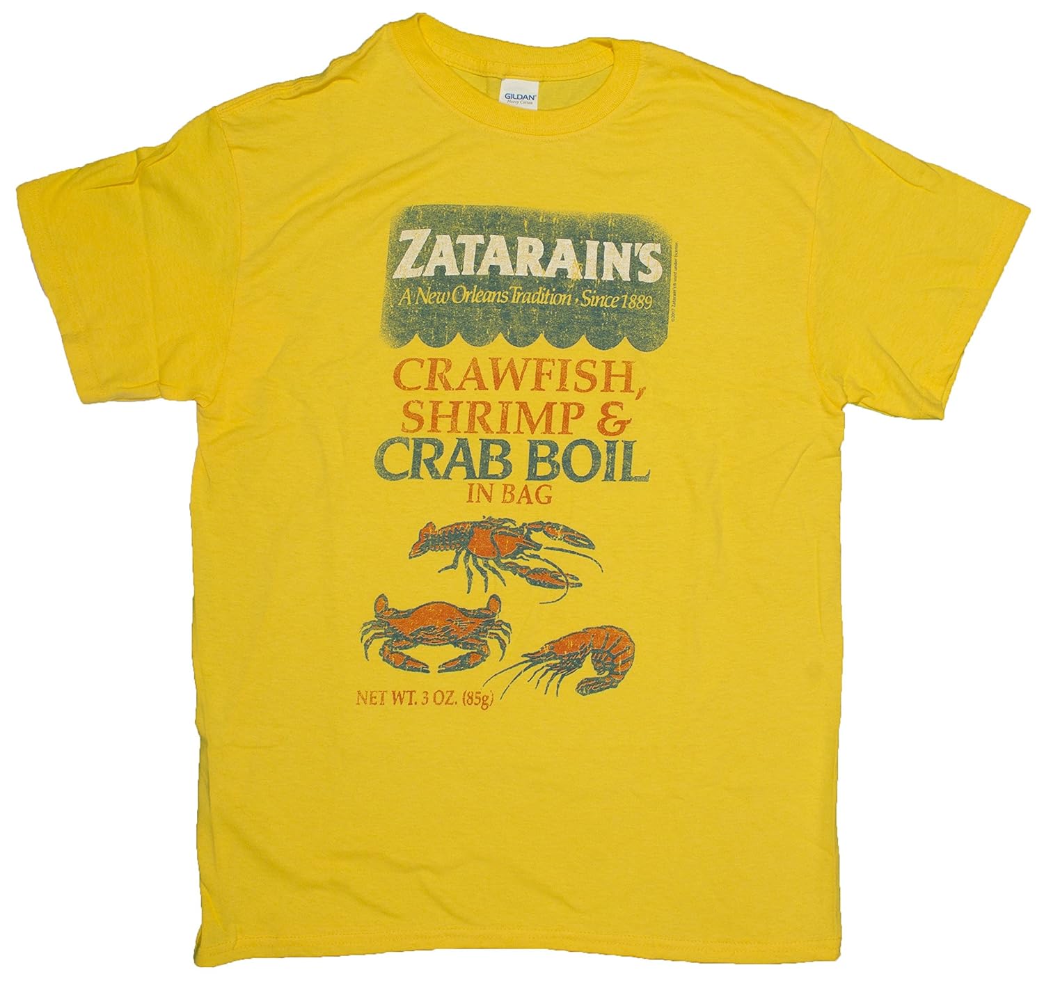 Zatarain S Seafood Seasoning Washed Box T Shirt 7608 Jznovelty