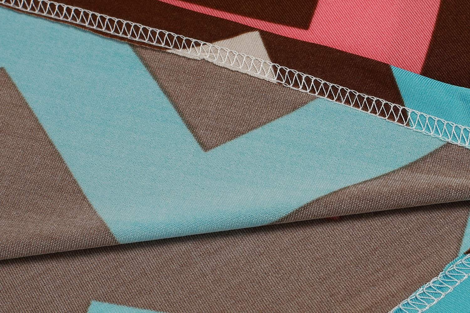 Meaneor Women\'s Crewneck Chevron Dress Cocktail Dresses Pink 2 XXL