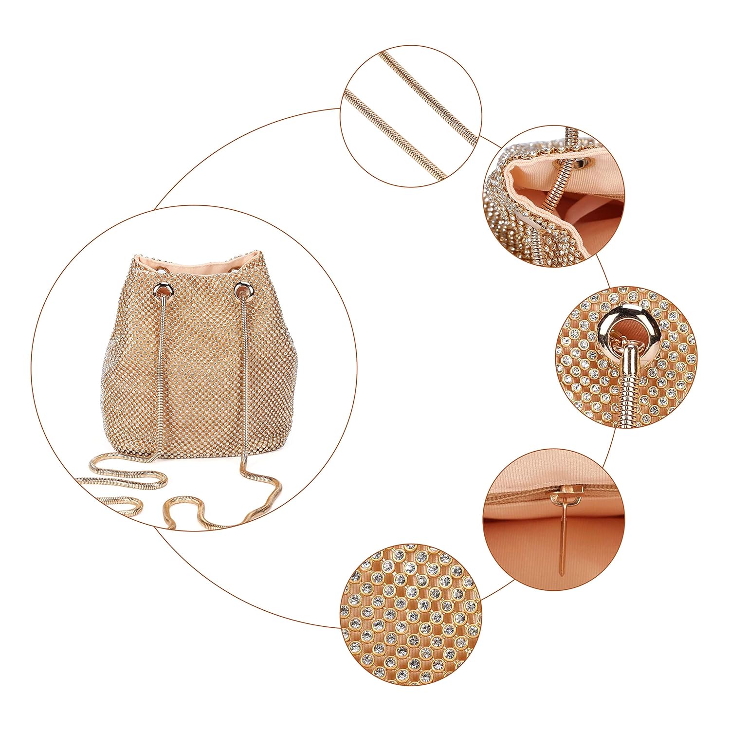 Bolsos Bolso De Noche De Lujo Bolso De Hombro Mujer Glitter Diamond Embrague Bolsos De Hechos A Mano Cadena De Encogimiento Para Boda Fiesta Baile Plateado Equipaje Brandknewmag Com