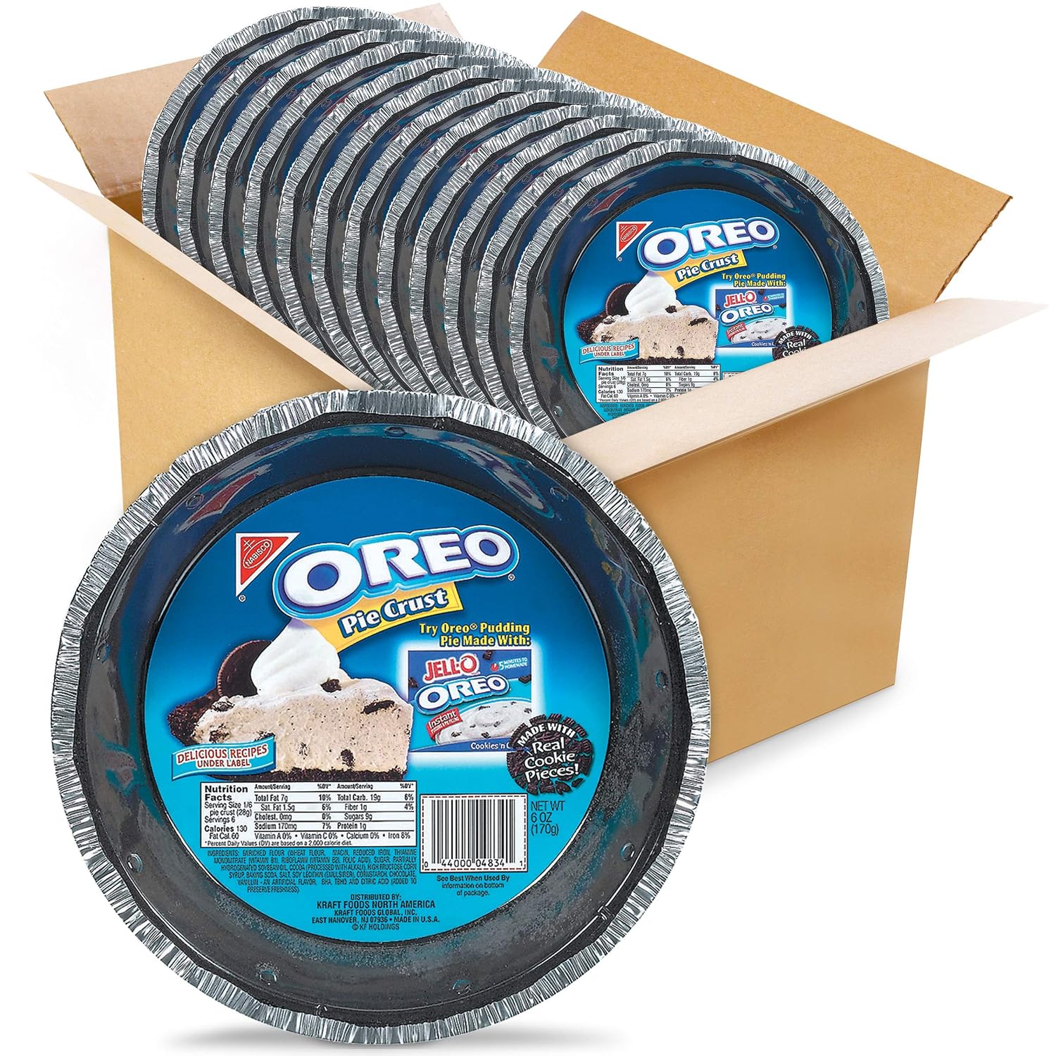 Amazon Com Oreo Pie Crust 12 6 Oz Crusts Pie Crust Doughs Grocery Gourmet Food
